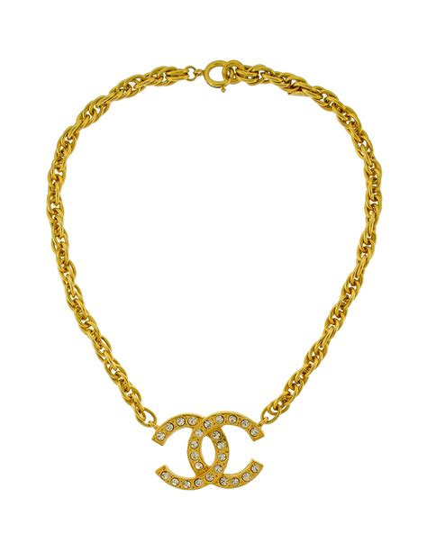 gold Chanel necklace